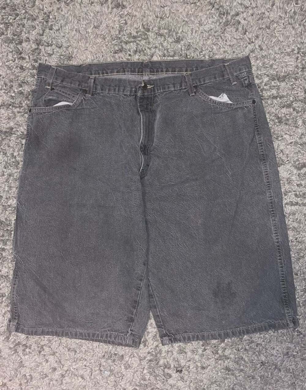 Dickies Vintage Y2K Faded Gray Denim Carpenter Shorts Jorts - Picture 2 of 4